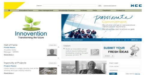 Intranet Innovention portal