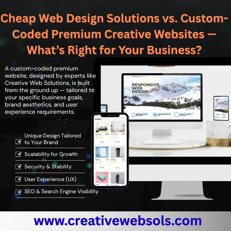 Cheap Web Design Solutions vs. Custom-Coded Premium Creative Websites — What’s Right for Your Business.